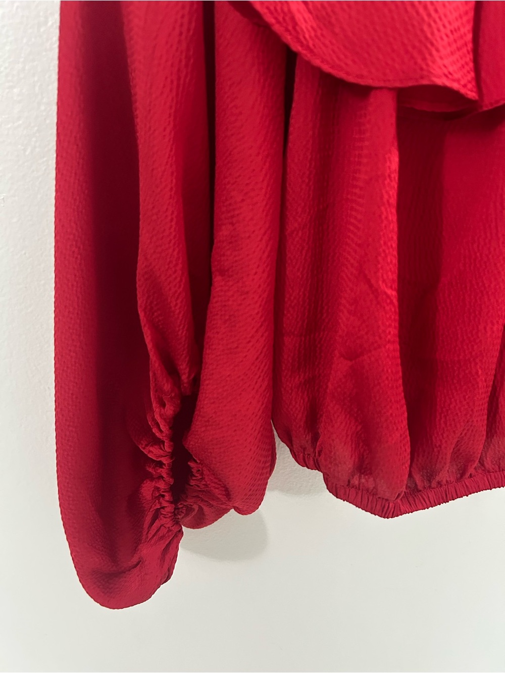 Tyche Red Off-Shoulder Ruffle Top - Picture 2 of 4